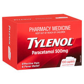 Tylenol Paracetamol 500mg 100 Caplets (Limit one  per Order)